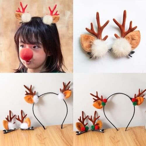 New 3 Pcs Suit Christmas Hairpins and headbands child Christmas Hair bands Baby Hair clip Headwear Christmas Hair accessories