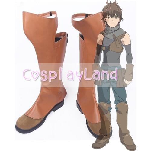 Grimgar of Fantasy and Ash Haruhiro Cosplay Boots Shoes for Adult Men Shoes Costume Accessories Custom Made