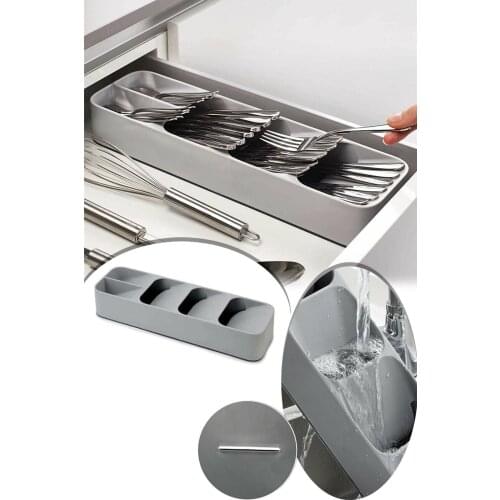 Cutlery Organizer Box Tray Store Organizer Drawer Kitchen Tools Fork Knife Plastic Spoon Stainless And Decoraions