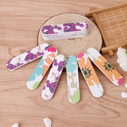 Mini Pro Nail Files Cute Round Double Sided Grit Nail Art Tips Tools Manicure