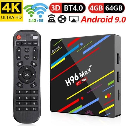 Android 9.0 Smart TV BOX Rockchip RK3328 4G 64G TV receiver 4K Wifi Media player Play Store Free Apps Fast Set top Box pk HK1