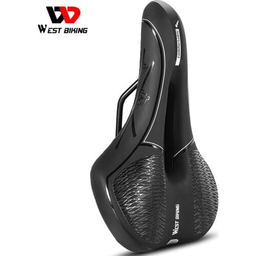 WEST BIKING Professional MTB Road Bicycle Saddle Hollow Breathable Ergonomic Cycling Seat Memory Sponge Soft Cushion Bike Saddle