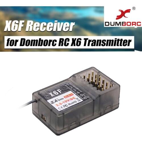 Good Sale DUMBORC X6F 6CH 2.4G Radio Control System Receiver for Domborc RC X6 Transmitter RC Car Boat Transmiztter