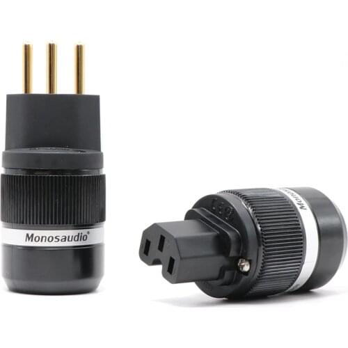 HIFI Monosaudio MS150G/F100G Swiss standard AC power plug, 10A/250V 15A/125V Audio Grade Power Connector