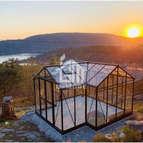 Luxury orangerie aluminum frame outdoor sun room greenhouse green house for living