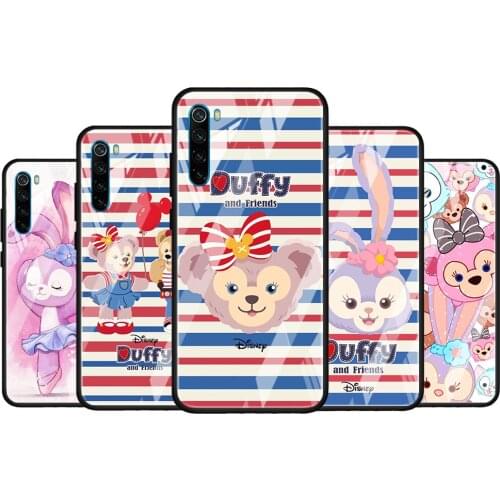 Duffy Disney Bear Cute for Xiaomi Redmi K40 K30 K20 Pro Plus 9C 9A 9 8A 7 Luxury Shell Tempered Glass Phone Case Cover