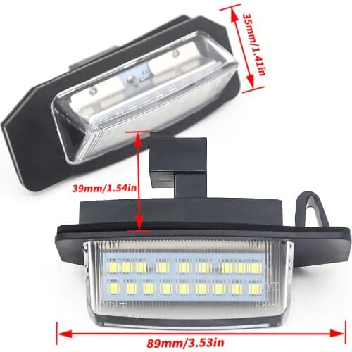 2Pcs LED Number License Plate Light For Mitsubishi Outlander XL(CW) 2006-2012 For Lancer Sportback 2008-2012