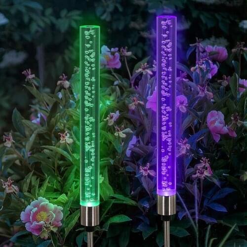 Outdoor Solar Reed Light Outdoor Courtyard Bubble Light Garden Lawn Landscape Lighting Led Decoration Colorful Color Change