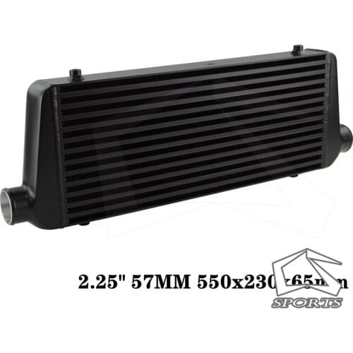 Universal Bar&Plate Aluminum Front MountIntercooler Inlet/Outlet: 2.25" black/sliver