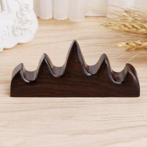 Vintage Wooden Brush Rest Stand Chinese Calligraphy Pen Rack Holder