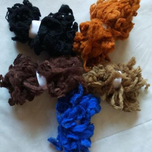 WFPFBEC alpaca curly wool FIBER for wool felt 50g 10g/color 5colors