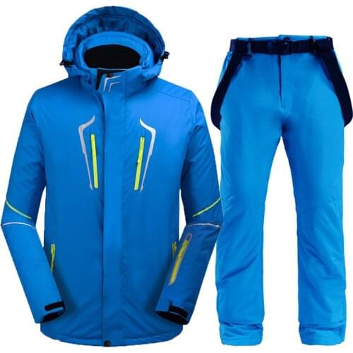 Winter Men Windproof Waterproof Skiing and Snowboarding Jacket Pants Suit New Thermal Outdorr Sports Suit Male Snow Costume Wear