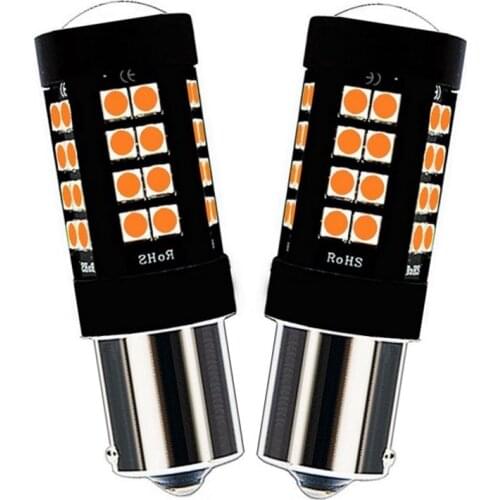 2PCS 1156PY PY21W BAU15S 7507 Super Bright 1800LM 3030 LED Car Rear Direction Indicator Lamp Auto Front Turn Signals Light Amber