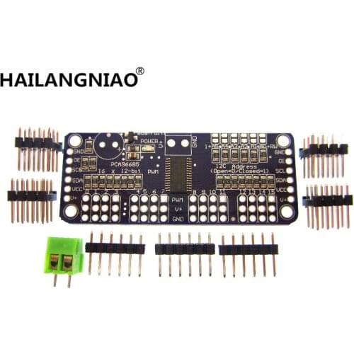 5PCS/LOT 16 Channel 12-bit PWM/Servo Driver-I2C interface PCA9685 or Raspberry pi shield module servo shield NEW