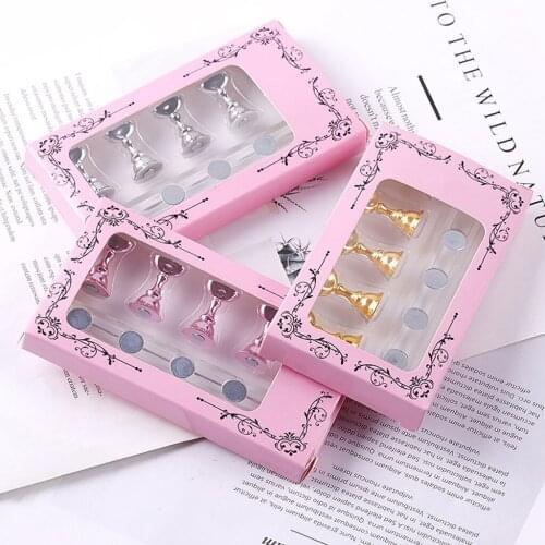 Y1UF Acrylic Manicure Practice Stand Magnetic Training Nail Display Holder DIY Nails Craft Tool for Salon Home Use