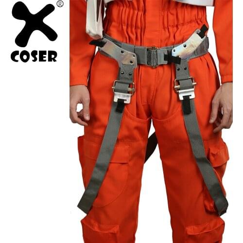 X-CUSTOME The S.T.A.R.S FA Cosplay Props Poe Dame Brown PU Belt With Gun Holster Halloween Party Cosplay Accessories