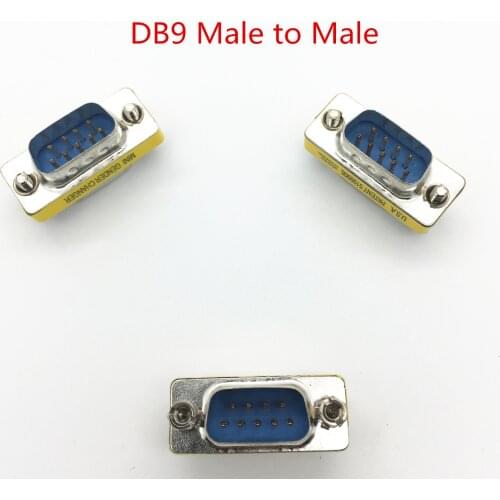 Free Delivery Serial RS232 9-PIn DB9 Male To Male Gender Changer Adapter RS 232