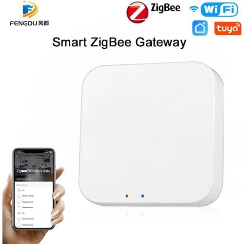 Tuya Zigbee Hub Gaterway Wifi Smart Home Bridge Wireless Remote Controller Smart Home Zigbee Gateway for Home Alarm System