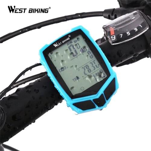 WEST BIKING Wireless Bike Computer Waterproof 20 Functions Speedometer Odometer Outdoor Cycling Computer for Bicycle Handlebar