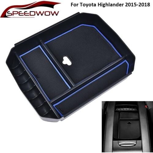 SPEEDWOW Central Console Storage Box Interior Organizer Armrest Storage Box For Toyota Highlander 2015-2018 Car Interior Parts
