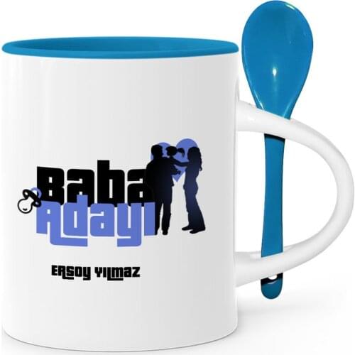 Fathers Day Custom Father Nominee Blue Spoon Mug Cup-2