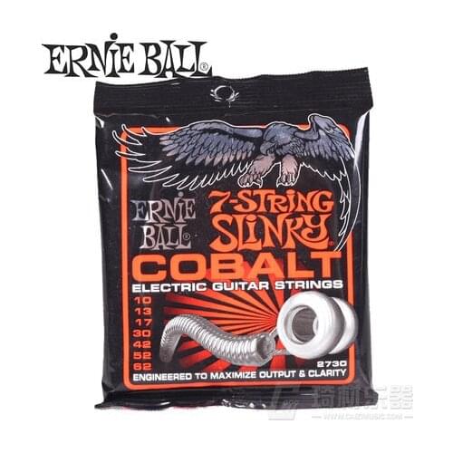 Ernie Ball 2730 Skinny Top Heavy Bottom Slinky 7-String Cobalt Electric Guitar Strings 10-62