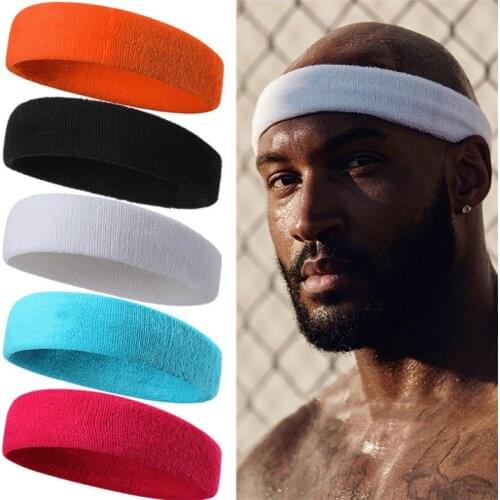 Cotton Elastic Sweatband Basketball Sports Headband Women Men Gym Fitness Sweat Hair Band Volleyball Tennis Running