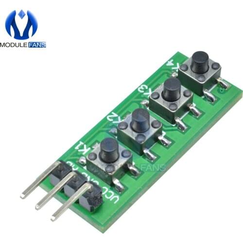 KC11B04 4 Key Analog Buttons AD Keypad Module ADC Port Keyboard for Arduino UNO MEGA2560 With Pin