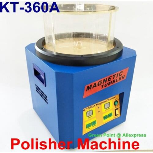 KT-360A Rolling Drum Polishing Machine Jewelry Vibratory Tumbler Barrel Rotary Magnetic Tumbler Jewelry Polisher Capacity 1.3kgs