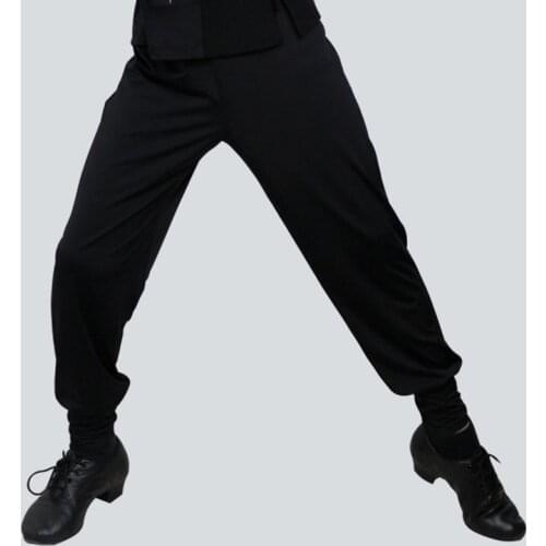 Mens Dancer Trousers Male National Standard Dance Pant Adult Modern Latin Dance Suit Boy Ballroom Dance Spandex Trousers DL6581