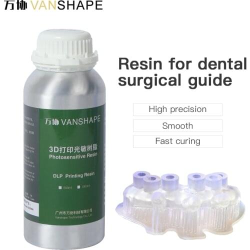 Vanshape 3D Printing Materials Transparent 405nm Photosensitive Resin For Dental Guide