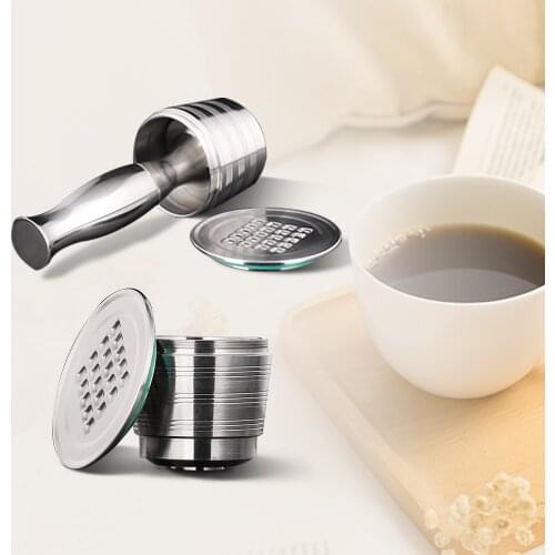 2nd Generation Stainless Steel Metal Refillable Reusable Capsule For Nespresso Machine Refillable Inoxidable Coffee Pod Filters