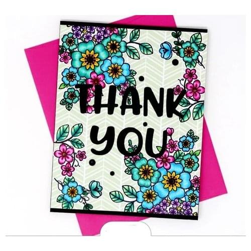 JMCRAFT 2021 THANK YOU English Alphabet #4 Metal Cutting Dies DIY Scrapbook Handmade Paper Craft Metal Steel Template Dies