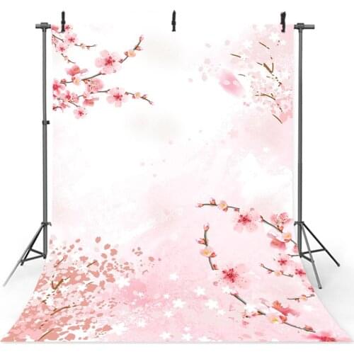 Mehofoto Plum Blossom Photographic Backdrop Pink Floral Wedding Photocall Background for Photo Shoot Supplies Props
