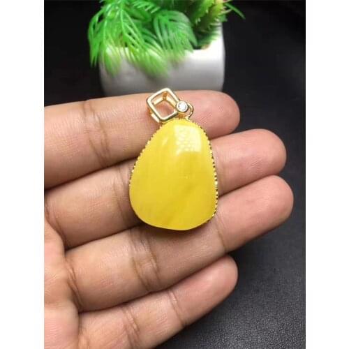 Fashion Jewelry Pendant Bead Women Femme Necklace Genuine Natural Waterdrop Yellow Gold Crystal Quartz Pendant