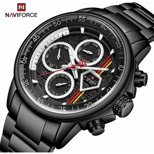 NAVIFORCE Luxury Brand Militaty Sport Watches for Men Fashion Big Face Waterproof Clock Stainless Steel Casual Quartz Wristwatch