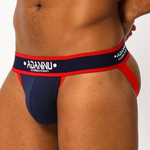 Mens Sexy jockstraps Bikini Underwear Cotton Classic Basics Sexy Men Briefs Convex Calzoncillos Hombre Cueca Gay Men Underpants