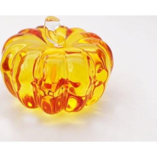 Prism INS light luxury glass crystal pumpkin small crafts desktop creative home decoration photo props counter decoration