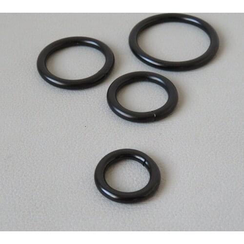 20Pcs/Lot Strong Thickness Metal Welded O Rings Wheel Clasp Bag Dog Harness Backpack Sewing Accessories Hardware Matte Black