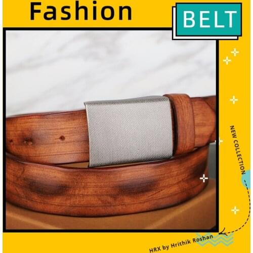 Leather Belt Mens Leather Vintage Handmade Leather Soft Leather Casual All-match Belt Jeans Waistband for Young People