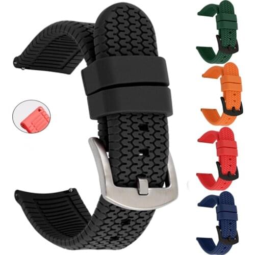 BEAFIRY Unique Design 20mm 22mm 24mm Silicone Rubber Watch Band Strap Waterproof Watchband Sport Watches Belt for huawei samsung