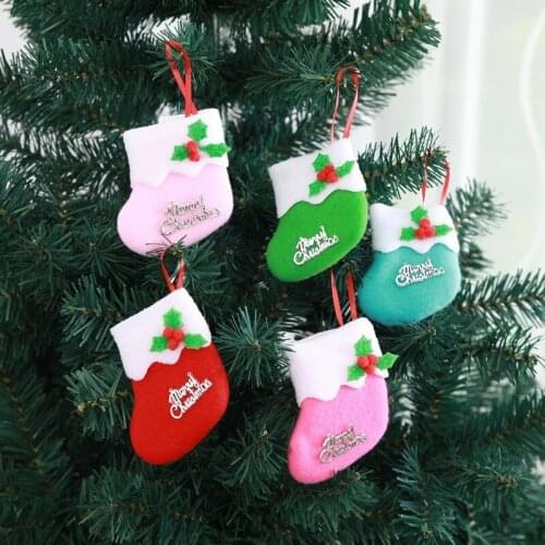 Christmas Decorations/Small Boots Pendant/Plush Christmas Stocking Pendant/Christmas Gift Bag/ChristmasTree Ornaments