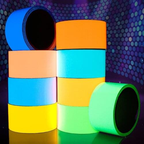 2.5cm*10m/Roll Luminous Tape Self Adhesive Fluorescence Stage Stair Line Position Decoration Security Home Warning Tape Sticker