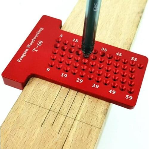 T60 T-type Woodworking Scriber Aluminum Alloy Caliper Ruler Mark Line Wood Gauge Precise Scale and Clear Wear-Resistant