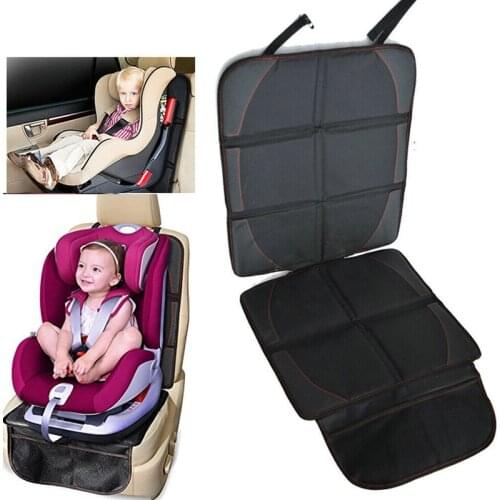 Universal Child Baby Car Seat Protector Safety Mat Cushion Cover Non-Slip Waterproof Black Leather Oxford Auto Seat Protection