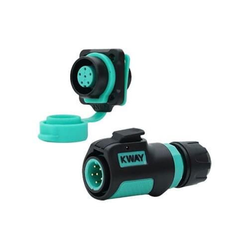 KWAY K12 Soldering 6Pin M12 Waterproof Connector Industrial Electrical 6 Pin Signal Adapter Aviation Male Plug Female Socket