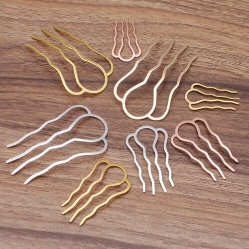 10pcs Brass Metal Women Hair Clips Side Combs Pin Barrettes 4 Teeth Bridal Wedding Hair Comb Clips Hair Findings Accessories