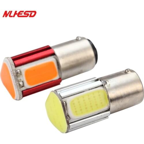 1pcs p21w bay15d ba15s P21/5W 1156 1157 led COB 12v auto Brake light White red car led Bulbs rear Turn signal lamp parking 12v