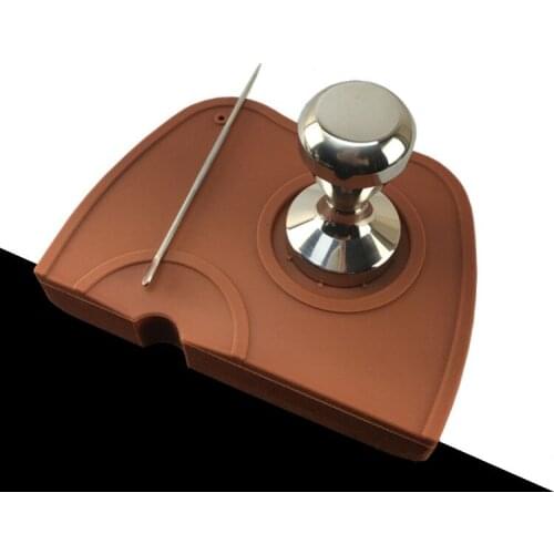 1PC Coffee Hammer Mat Silicone Espresso Double Coffee Tamper Mat Corner Coffee Powder Maker Hammer Pressure Mat PH 002