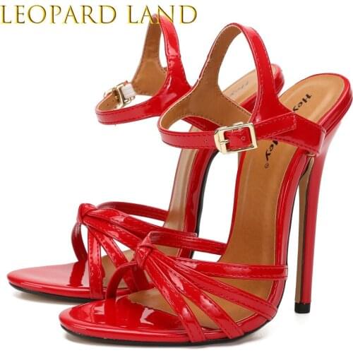 LEOPARD LAND 2020 Women Sexy Night Club Fashion Sexy Pumps Anti-string 14 Cm High-heeled Shoes Man Women Party Pumps Buckle ZQJ